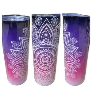 Purple Ombré Mandala Tumbler